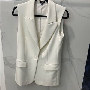 Express Ivory Sleeveless Vest